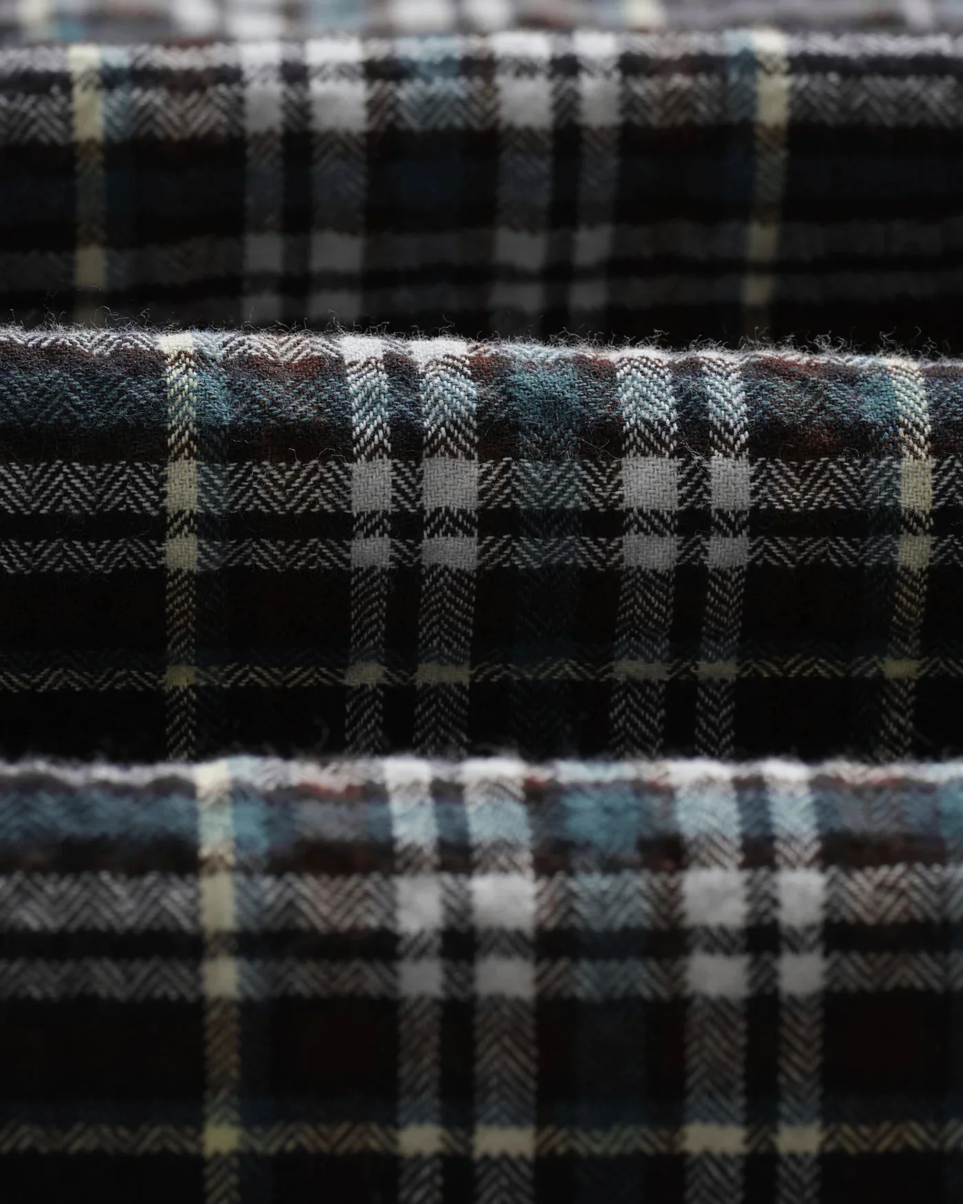 Wax London Shelly Seersucker Flannel Shirt in Navy/Multi - Image 3
